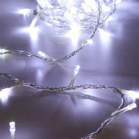 5m White Indoor Fairy Lights Connectable 50 Leds Clear Cable Fairy