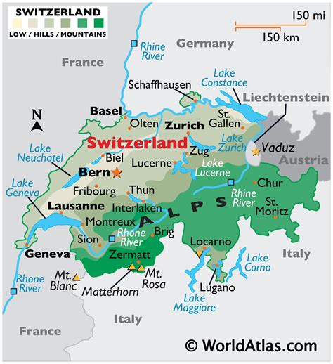 Swiss Alps Map Weather Map