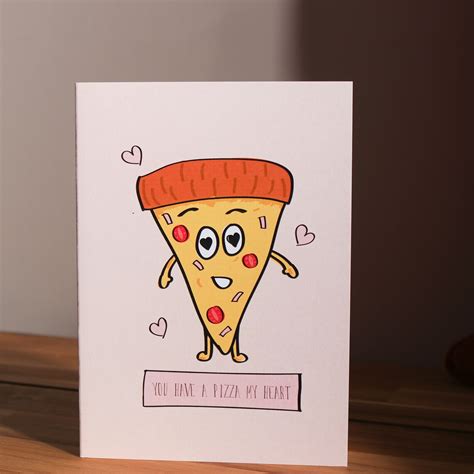 Funny Pizza Pun Valentines Day Greeting Cards Cheeky Etsy
