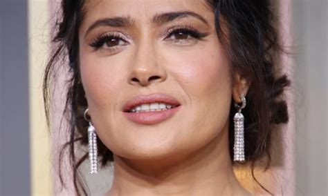Salma Hayek Turns Heads In Fishnets And Leather Dress With A Twist Flipboard