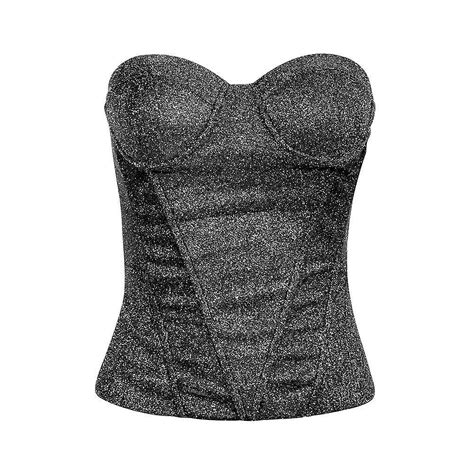 Sexy Tube Top Chest Cup Skeleton Support Glitter Elastic Fabric Fruugo Ph