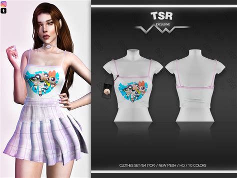 Busra Trs Clothes Set 154 Top Bd537 Sims 4 Dresses Sims 4 Mods