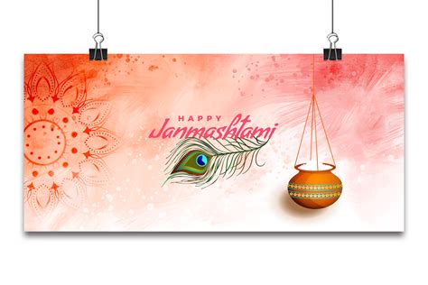 Happy Krishna Janmashtami Background Graphic By Ju Design · Creative