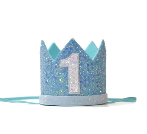 First Birthday Boy Glitter Crown First Birthday Boy Hat Etsy