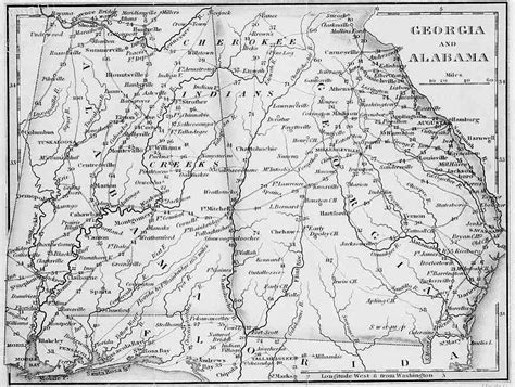 Map Of Al And Ga 1828 Regional Maps Pinterest Native American
