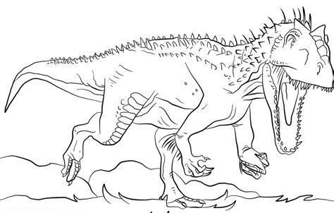 Jurassic World Coloring Pages Indominus Rex At Getcolorings Free Printable Colorings Pages