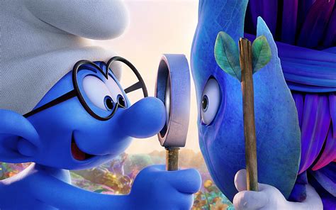 Smurfs The Lost Village Brainy Smurf Wallpapers Hd Wallpapers Id 19962