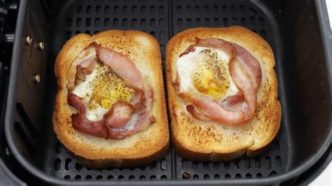 Air Fryer Bacon And Egg Toast In The Kitchen With Matt