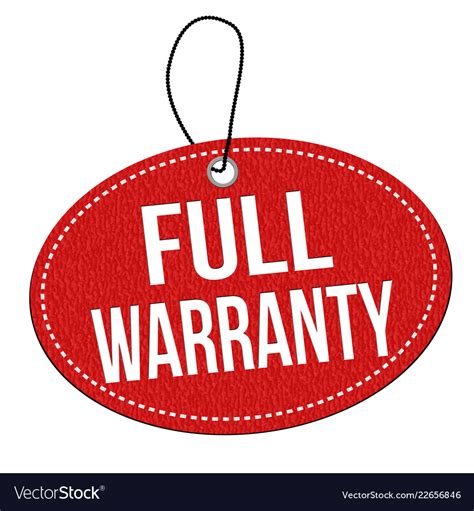 Full Warranty Label Or Price Tag Royalty Free Vector Image