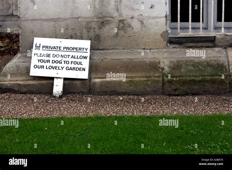 Sign stating Private Property please do not allow your dog to foul our
