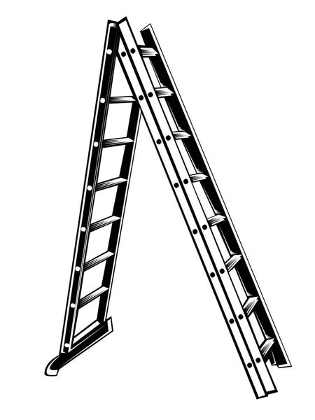Ladders Drawing Vector Illustration — Stock Vector © Kamenuka 55126323