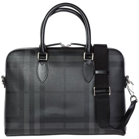 Burberry Briefcase Attaché Case Laptop Pc Bag In Charcoal Black