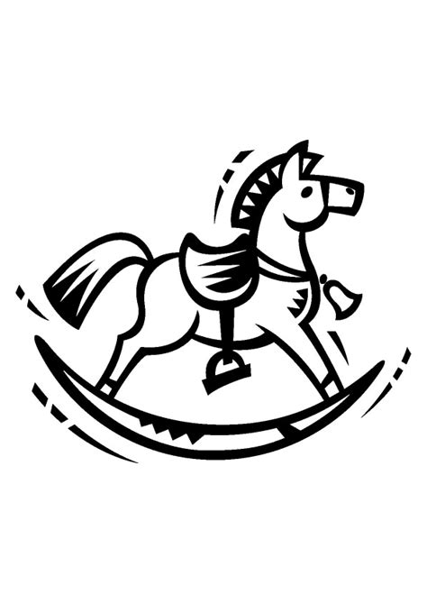 Coloriage cheval a bascule