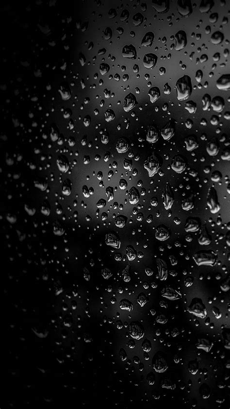 Download Rain Droplets Iphone Dark Wallpaper