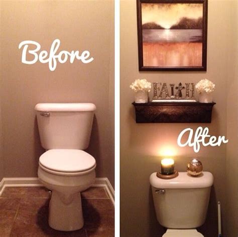 Hopefully these small bathroom decorating ideas have inspired your decorating scheme and color palette. Before and after bathroom. Apartment bathroom | Great ...