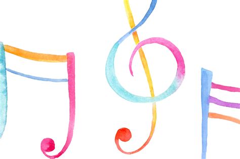Watercolor Clipart Musical Notes By Cornercroft Thehungryjpeg