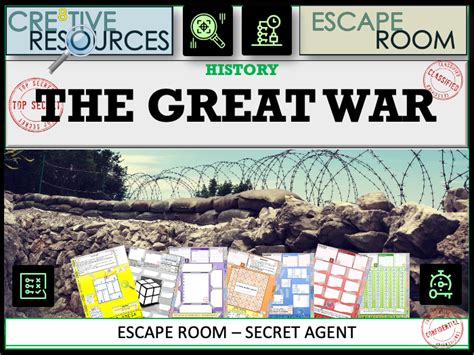 The Great War History Escape Room Teaching Resources