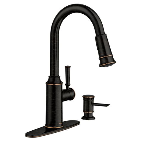 Buy it for looks, buy it for life.®. MOEN Kitchen Faucet Rustic 1-Handle Pull-Down Quick ...