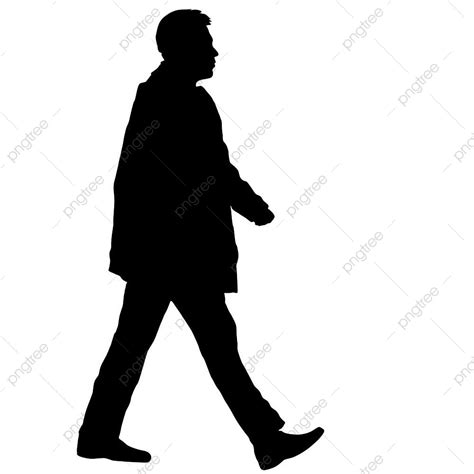 Two People Walking Silhouette Vector PNG Silhouette Of People Walking On White Background