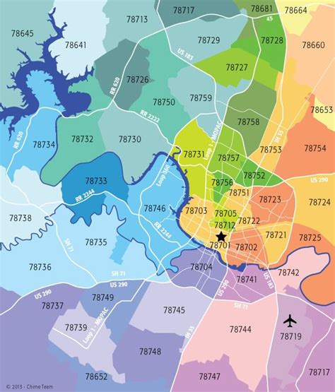 Discover The Best Way To Navigate Austin With The Austin Zip Codes Map