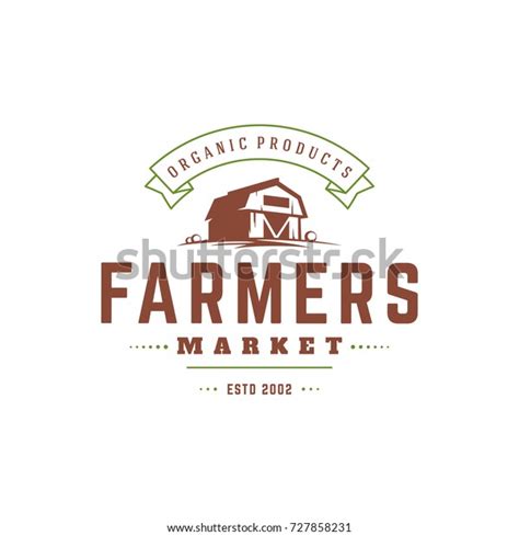 Farmers Market Logo Template Vector Illustration Stock Vector Royalty