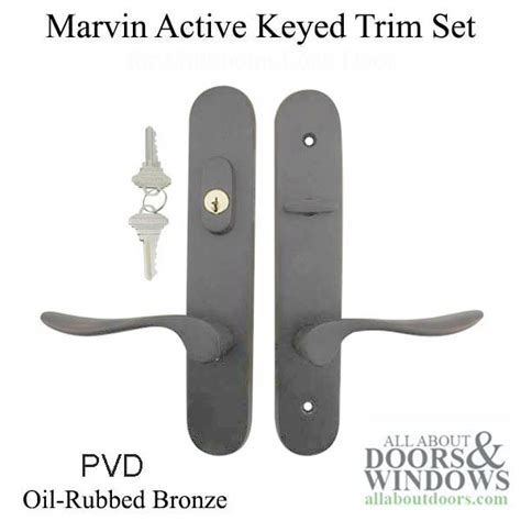 Marvin Active Keyed Hinged Door Handle Set Trim Single Or French
