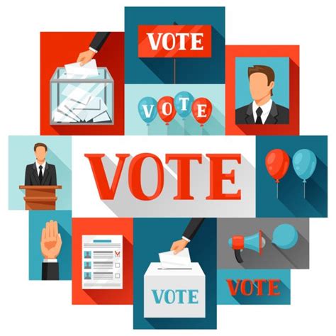 Vote Political Elections Background Illustration For Campaign Leaflets