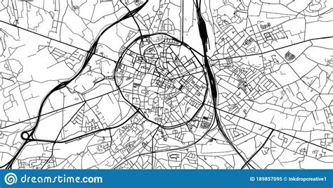 Urban Vector City Map Of Leuven Belgium Stock Vector Illustration Of