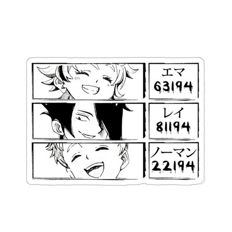 The Promised Neverland Kiss Cut Stickers Emma Sticker Ray Etsy