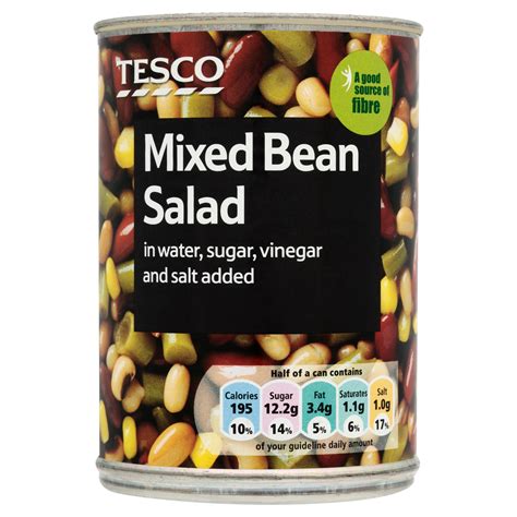 #Tesco! Mixed Bean Salad in water, sugar, vinegar and salt added. in