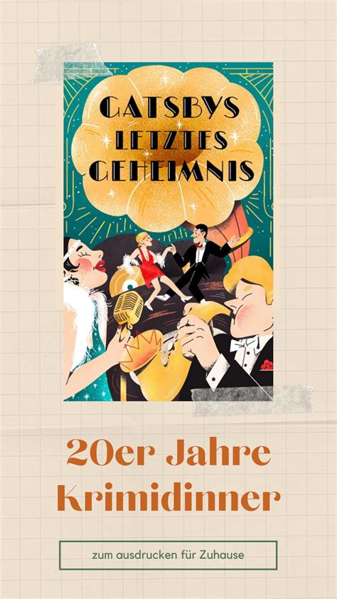 Krimidinner sind ideal, um mit der familie, mit freunden, bekannten und arbeitskollegen einen amüsanten und spannenden abend zu hause zu verbringen. 20er Jahre Krimidinner - für Zuhause | Krimi dinner, Krimi ...