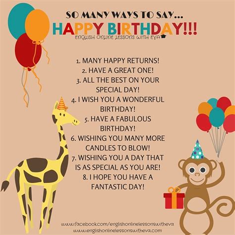 Many Ways To Say Happy Birthday English Learn Site