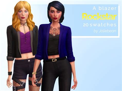 Joliebean Rockstar Blazer Mod Sims 4 Mod Mod For Sims 4