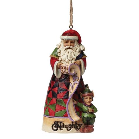 Jim Shores Heartwood Creek Naughty And Nice Santa Hanging Ornament