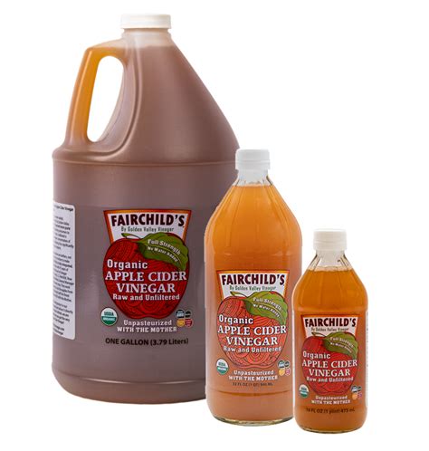 Apple Cider Vinegar Raw Organic Unfiltered Fairchilds Vinegar