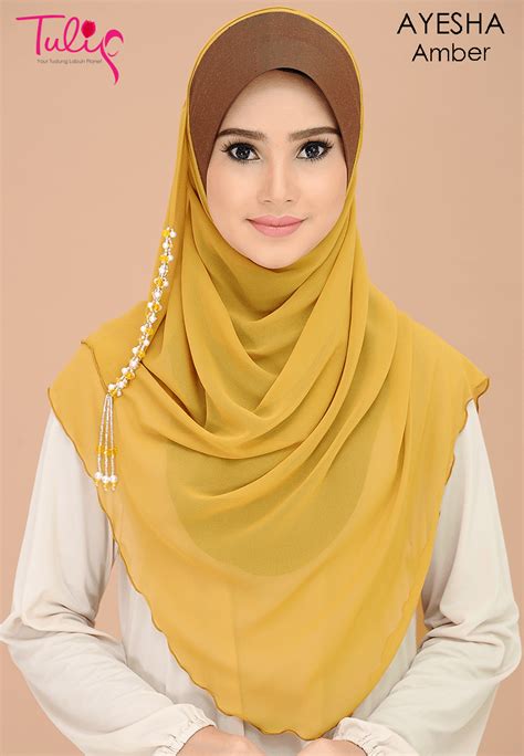tudung ayesha instant shawl amber muslimahclothing