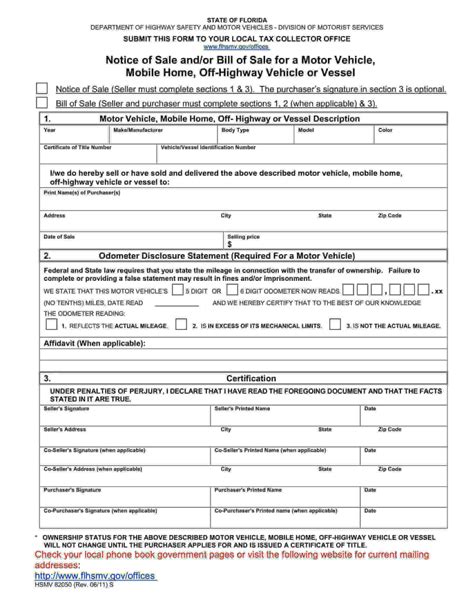 Free Fillable Florida Boat Bill Of Sale Form ⇒ Pdf Templates