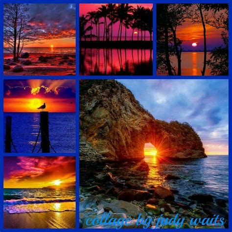 Colorful Sunset Collage By Judy Waits Tramonti Immagini Buonanotte