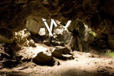 Spirit Mountain Cavern Limestone Cave Entrance Cody Wyoming Stock Photo