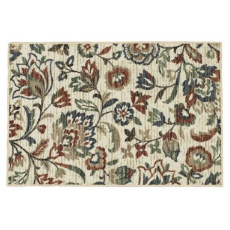 The ultimate in luxury, the foliage is quality crafted with natural cotton yarn for an inherent softness underfoot that is simply irresistible. Mohawk Home® Richmond Jacobean 2'6 x 3'9 Accent Rug in Red ...