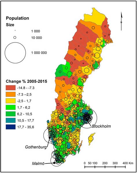 population distribution in sweden based on the classification of download scientific diagram