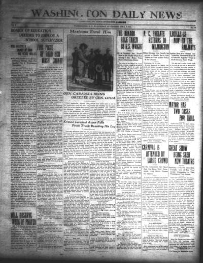 Washington Daily News Washington Nc 1909 Current April 08 1914 Image 1 · North Carolina