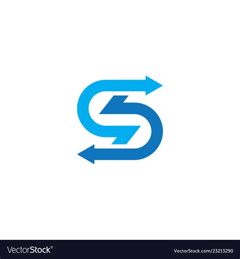 Letter S Arrow Business Logo Royalty Free Vector Image