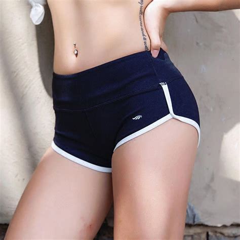 Mujeres Sexy Yoga Shorts Compresión Pantalon Corto Patchwork Running