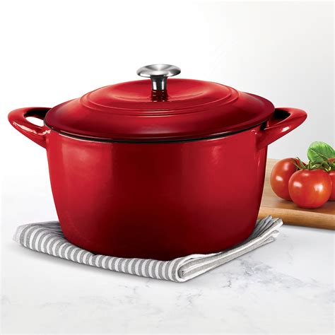 Tramontina Enameled Cast Iron Qt Litres Covered Dutch Oven Red Nortram Retail