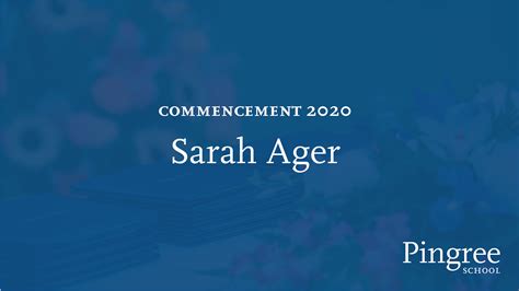 Sarah Ager Commencement 2020 On Vimeo