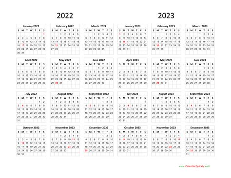 Blank Calendar 2022 And 2023 2024