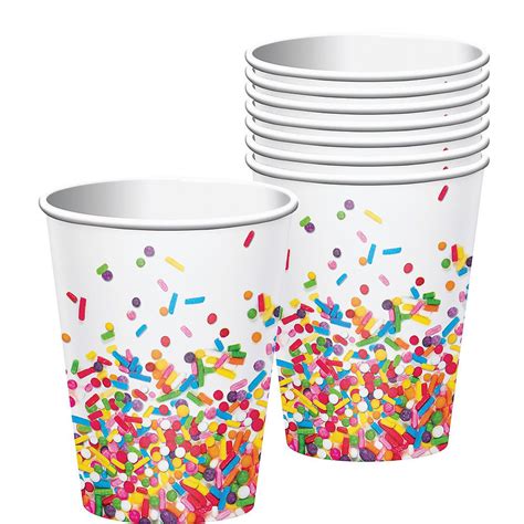 Rainbow Sprinkles Cups 8ct Sprinkles Birthday Party Rainbow Birthday