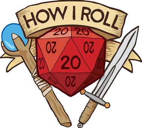 How I Roll D20 Dungeons And Dragons Dice Rpg Sticker By Carl Huber