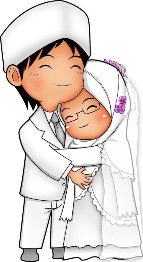Gambar kartun lucu keren gambar kartun muslimah nikah romantis. Hasil gambar untuk cartoon married islamic | Gambar ...